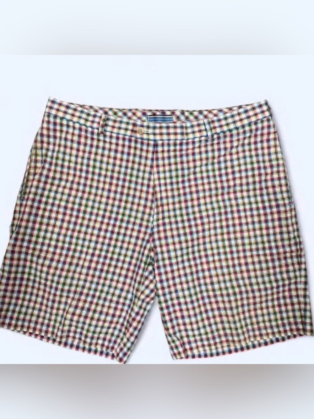 Peter Millar Plaid Golf Shorts Multicolor Lightweight Sz 38